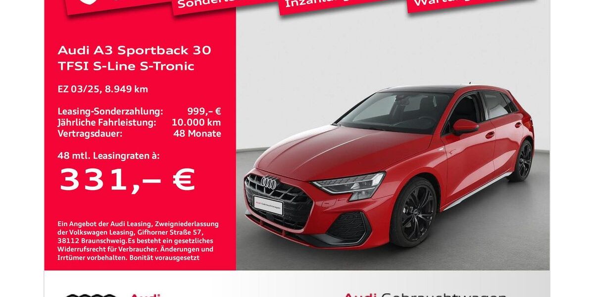 Audi A3 8.949 km 34.490 &euro; Bremerhaven 27576