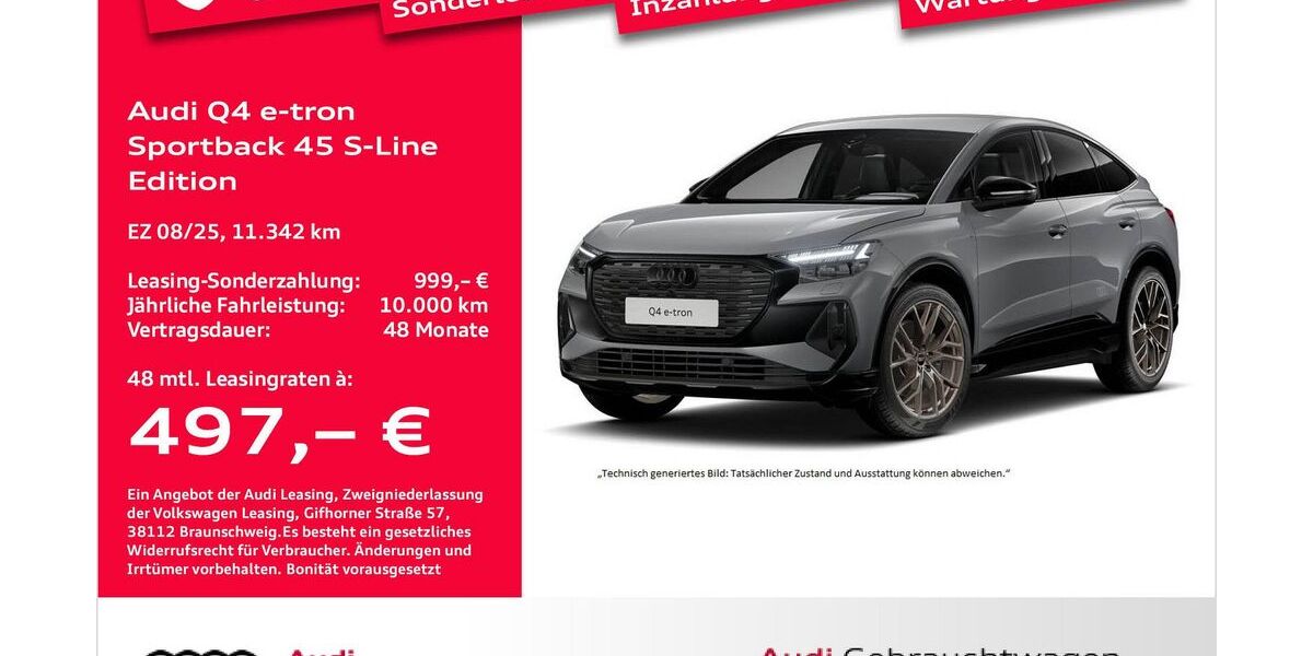 Audi Q4 e-tron 11.342 km 50.261 &euro; Bremerhaven 27576